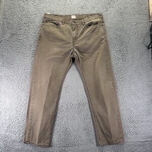 Dockers Jeans Mens 38x30 Brown Cotton Denim Straight Leg Travel Workwear Utility